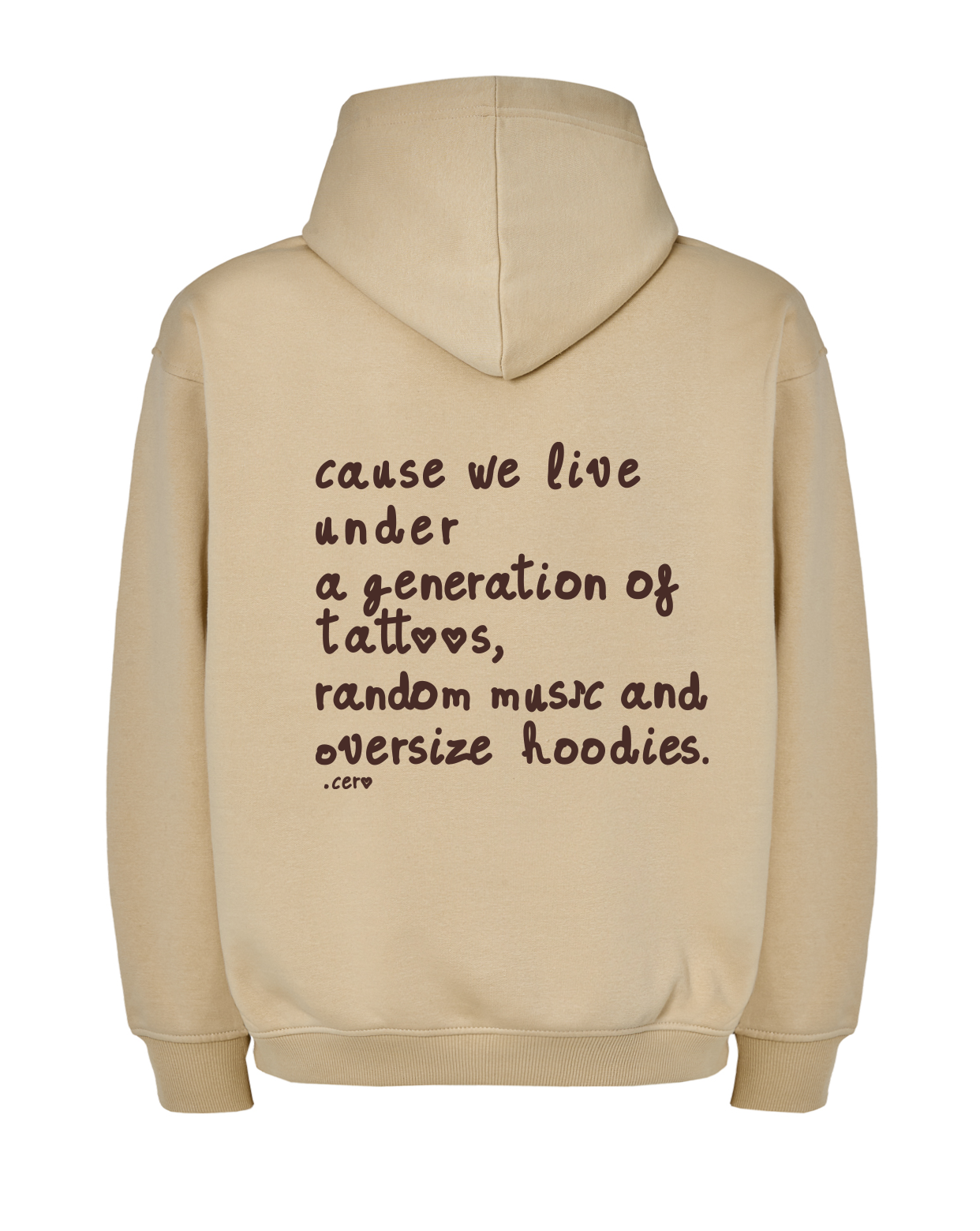 Sudadera oversize beige