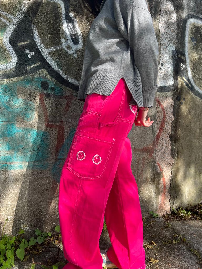Pantalón cargo rosa