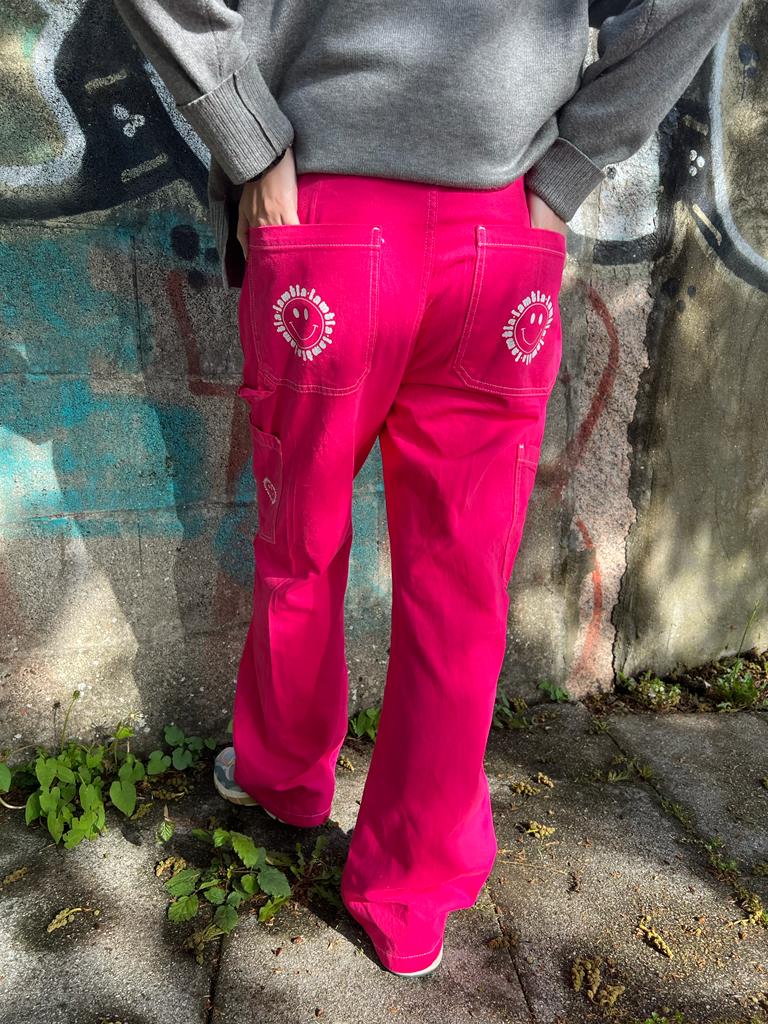 Pantalón cargo rosa
