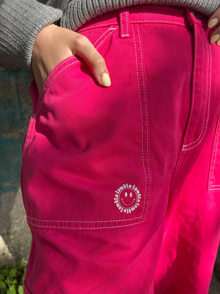 Pantalón cargo rosa